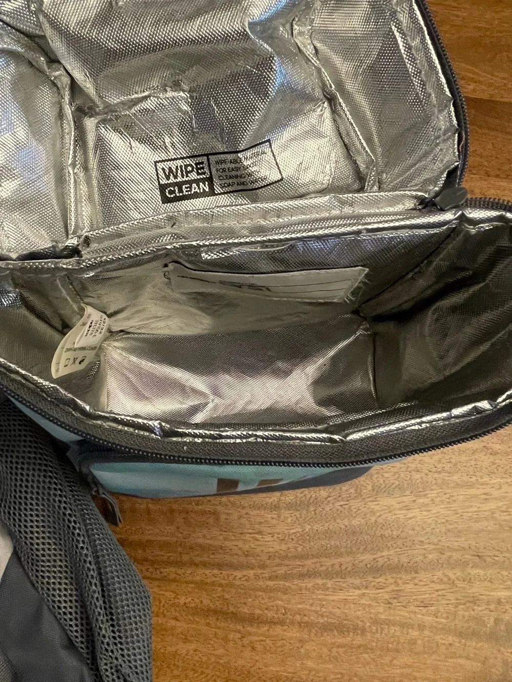 adidas Gray & Teal Ombre Backpack with Matching Lunch Bag